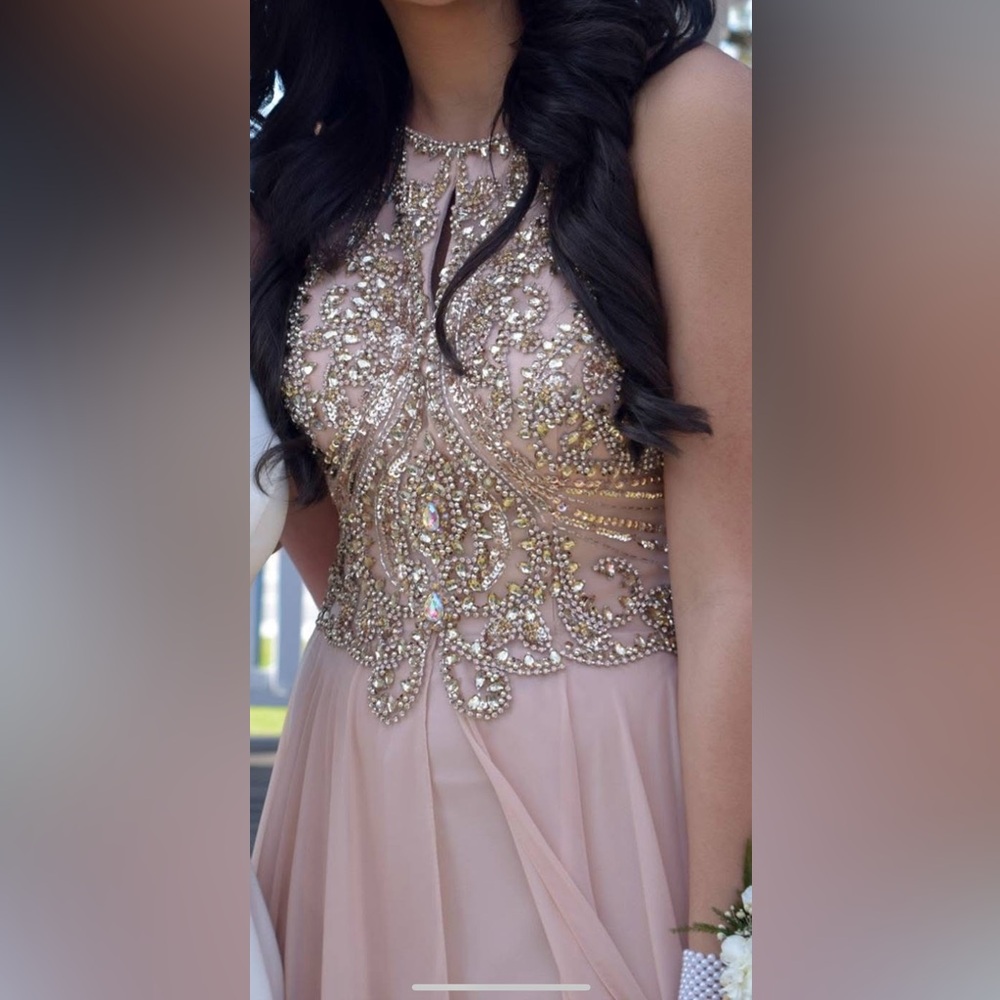 Champagne colored Prom dress, only worn once